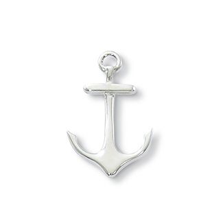 Sterling Silver Anchor Lapel Pin