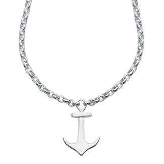 Sterling "Newport" Anchor Necklace 